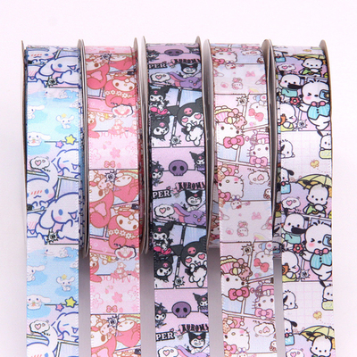 Goede prijs. Polyester Sanrio Cartoon Schattig Patroon Lint voor Zelfgemaakte Ambachten Perfect Student Cadeau Doos Verpakking Lint online