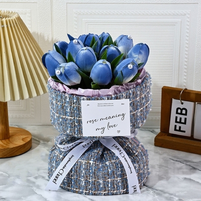 Goede prijs. Tulpen zeep boeket, kleine geur stijl, Qixi Festival, Valentijnsdag, leraren dag cadeau voor vriend en vriendin, zeep boeket online