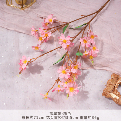 Goede prijs. Blauwe ster Bloem Simulatie Bloem Fake Boeket Kunstmatige zijde Bloem Plastic Invoeging Bloemen Decoratie Bruiloft Decoratie Woonkamer Decoratie online