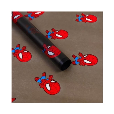 Bestseller in de grensoverschrijdende handel Magic Edge mat papier, tekenfilm Spider-Man bloemenverpakkingspapier, waterdicht halfdoorzichtig Koreaans gewoon papier