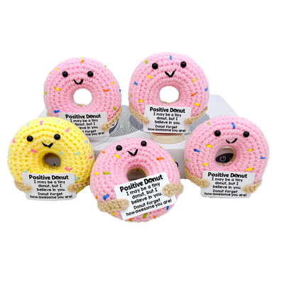 Goede prijs. Handmade Donut Crochet Plush, Eco-Friendly Textile & Fabric Emotional Support Gift online
