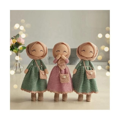 Goede prijs. Muslim Hijab Crochet Doll, 11-30cm 100% Cotton Amigurumi for Ramadan/Eid Gifts online