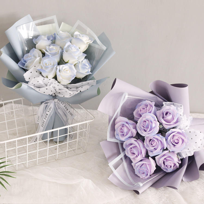 Goede prijs. Handgemaakte zeep roos bloem boeket cadeau doos, langdurige geurige zeep bloem boeket voor Valentijn Kerstmis Verjaardag Huwelijk Custom Logo Gift online