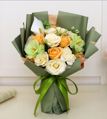 Goede prijs. Valentijnsdag High-end cadeau Zeep Bloem Simulatie Roos Grote bloem Boeket voor Vriendin Vrouw Geliefde Transparante Tote Bag online