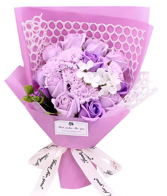 Goede prijs. Knarrel zeep bloem hortensia boeket roos zeep boeket cadeau doos online