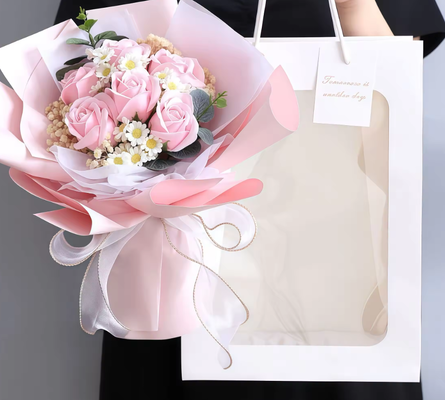 Goede prijs. Eeuwige gedroogde zeep bloem boeket milieuvriendelijk Langdurig voor Moedersdag Valentijnsdag Afsluiting & bruiloft online