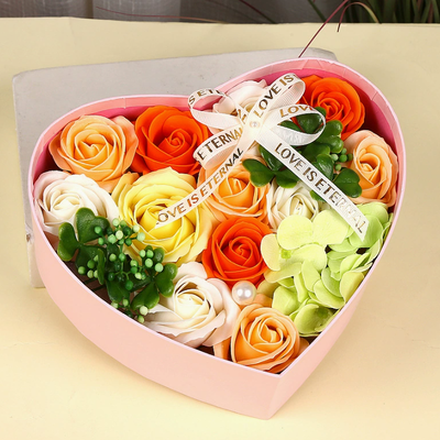 Goede prijs. Zeep Bloem Hartvorm Doos 2026 Valentijnsdag Moedersdag Geschenk Zeep Bloemen Doos Geschenk Set online