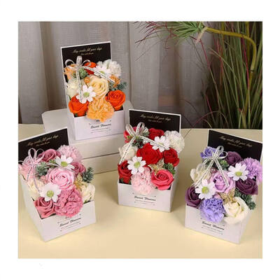Goede prijs. Boxed Fabric Soap Flower Bouquet, Mini Soap Rose Gift Box voor Valentijn Moeder Kerstman Afstuderen Halloween Bruiloft online