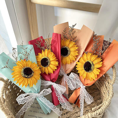 Goede prijs. Mooie zonnebloem zeep bloem boeket kunstmatige bloem cadeautje set hoog esthetische metgezel cadeau perfect voor de dag van de leraar online