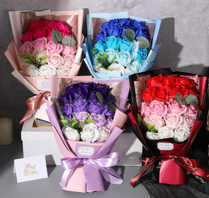 Goede prijs. Valentijnsdag cadeau gegarandeerde kwaliteit unieke rozen zeep boeket bloemen cadeau doos zeep bloemen boeket online