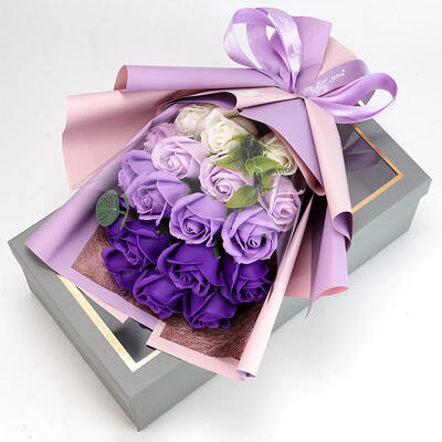 Goede prijs. 18 Rozen Zeep Bloem Boeket Geschenkdoos Bloemen Qixi Valentijnsdag Geschenken Buitenlandse Handel online