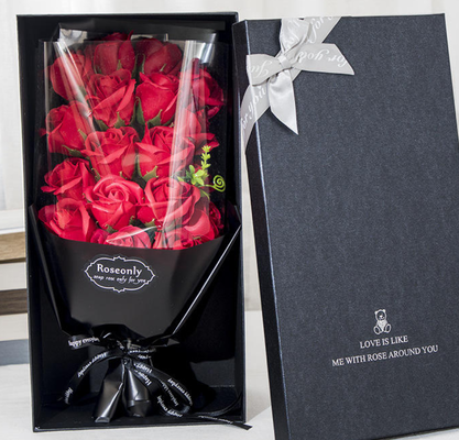 Goede prijs. Valentijnsdag Zeep Bloem Boeket Echte Looking Bewaarde Rozen Geschenkdoos met LED-lichten voor haar online