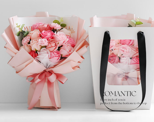 Goede prijs. Kunstbloemen cadeau met rozen geur handgemaakte voor altijd zeep rozen boeket kleurrijke glitter rozen zeep boeket cadeau online