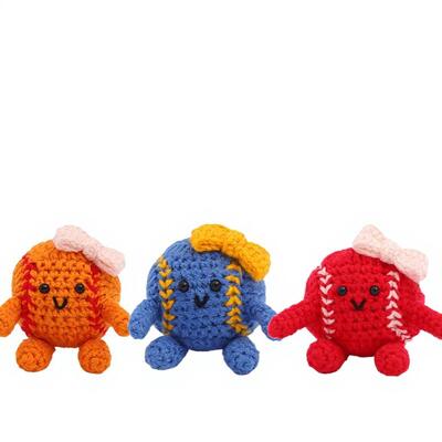 Goede prijs. Groothandel hot-selling sport honkbal handgemaakte gehaakte amigurumi-poppen voor decoratie ornamenten vakantiegeschenken online