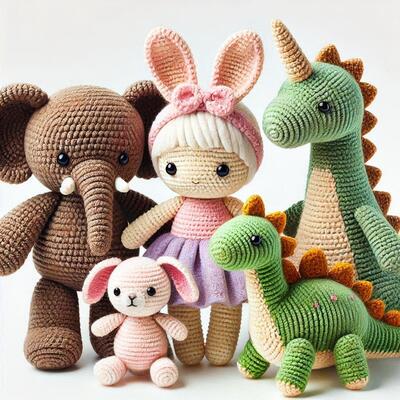 Goede prijs. Groothandel OEM schattig aangepast handgemaakt gevulde dierpop haakspelletje baby cadeau online