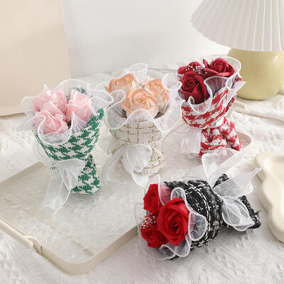 Goede prijs. Valentijnsdag cadeautjes 3pcs zeep bloem boeket kunstmatig gedroogde bloem boeket cadeau voor vrouwen meisjes online