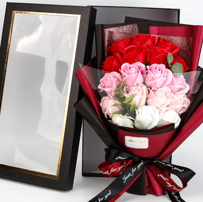 Goede prijs. 18 rozenzeep bloemenboeket geschenkdoos bloemen voor Valentijnsdag, Moederdagcadeaus online