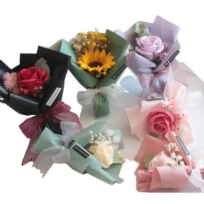 Goede prijs. Evenement Geschenken Roos Anjer Bloem Boeketten Mini Zeep Bloem Boeket Met Gift Bag online