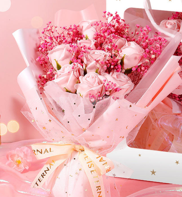 Goede prijs. Zeep Bloemen Cadeau Kunstbloem Zeep Bloemen Boeket voor Valentijnsdag Cadeau online