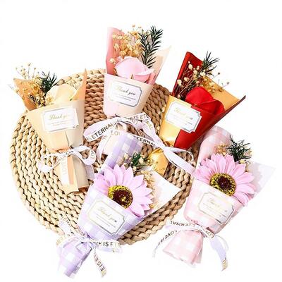 Goede prijs. Mini Boeket Moderne Minimalistische Zeep Bloem Mini Gedroogde Bloem Boeket Creatief Huwelijk Gast Favoriet Vakantie Decor Geschenk online