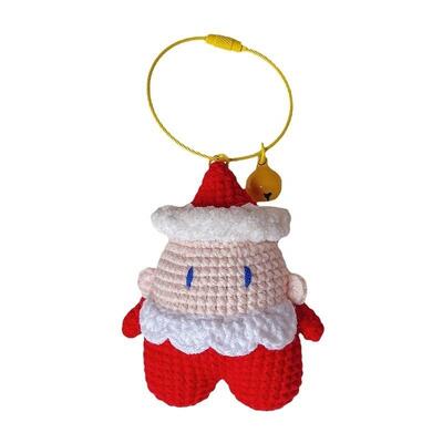 Goede prijs. Nieuwe kerst gebreide poppen handgemaakte wol gebreide mini gevulde kerstman sleutelkettingen ornamenten aangepaste haakpop haak speelgoed online
