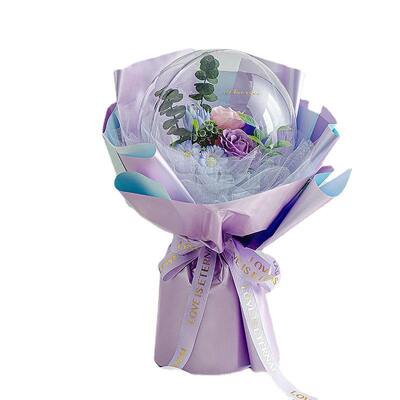Goede prijs. Bewaarde kunstmatige rozenzeep bloem Bobo bal boeket aangepaste kleur cadeau boeket voor verjaardag Valentijnsdag Moederdag feestdecoratie online