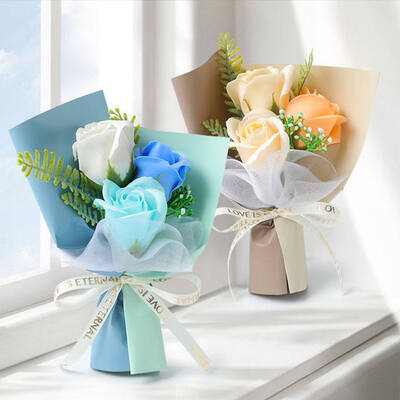 Goede prijs. Mini Anjer Roos Zeep Bloemenboeket Gelaagde groothandelsprijs Meerkleurig Kunstbloemen Cadeau voor Moederdag Valentijnsdag Verjaardag Lentefestivalcadeaus online