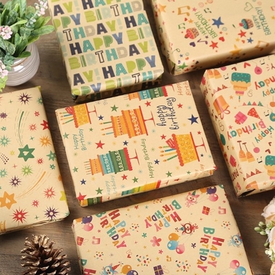Goede prijs. Kraftpapier-Document de Bladen 85gsm van de Giftomslag voor de Gift van de Verjaardagspartij het Verpakken online