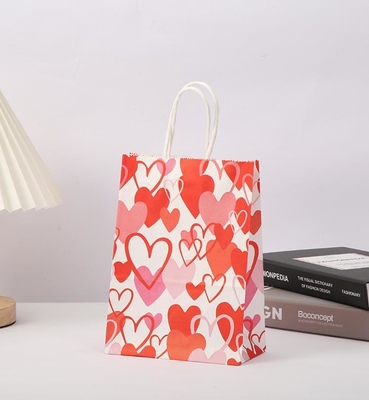 Goede prijs. De rode het Document van 80gsm Kraftpapier Giftzakken houden de Hart van Gedrukte Document Zakken van Goodie met Handvatten online
