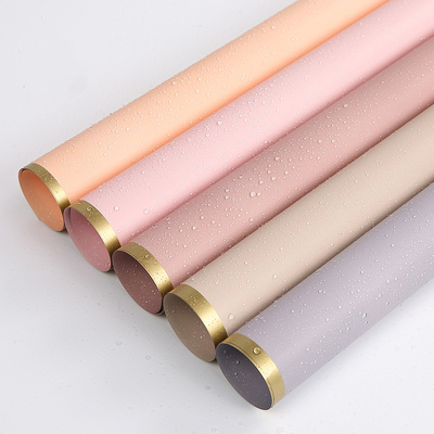 Goede prijs. Matt Florist Wrapping Paper de Omslagbladen van het 50 Micronsboeket met Gouden Grens online