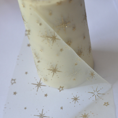Goede prijs. Het goud schittert de Stoffenbroodjes van Tulle Organza stempelde Glanzende de Stoffenbroodjes van Tulle 6 Duim online