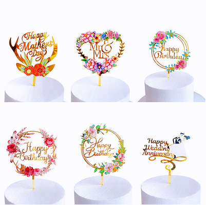 Goede prijs. Garland Happy Birthday Acrylic Cake Topper Decorations W12.5cm online