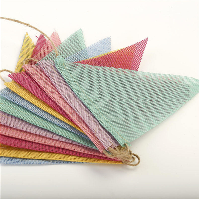 Goede prijs. Klassieke Bunting van de Linnenjute Kleurrijke de Decoratiepunten van de Vlaggenpartij online