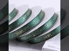 2 cm groen lint cadeau doos verpakking bloemen taart lint BESTWISHES warm stempelen cadeau lint